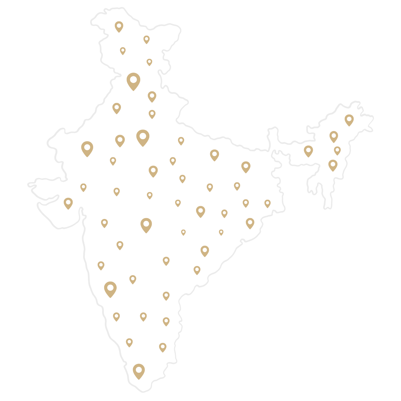 India Map showing Fiydaa users